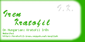 iren kratofil business card