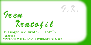 iren kratofil business card